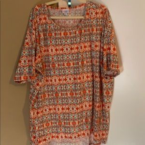 Cream peach teal 2xl Lularoe Irma